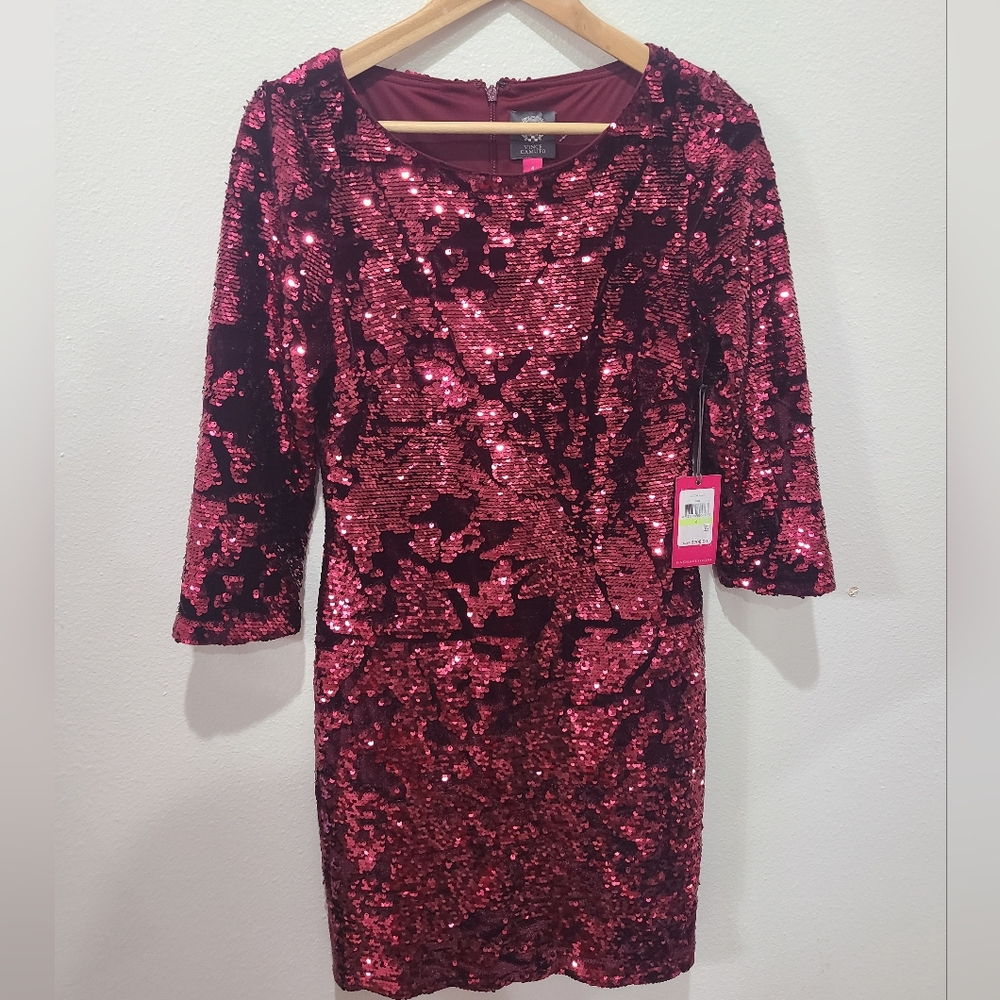 NWT Vince Camuto sequin and velvet dress size 4.